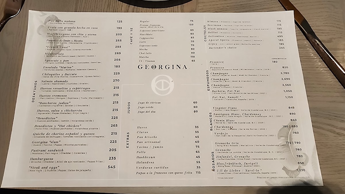 Georgina Restaurante Menu - Image 2